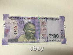 100 Rupee Indian Currency Note in 786 Series