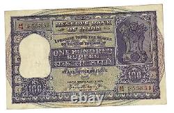 100rs Bank Note Signed Pc Bhattacharya With Hirakund Dam On Reverse
