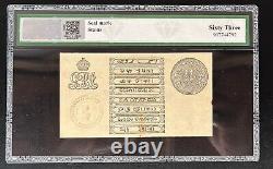 1917 British India 1 Rupee George V M M M S Gubbay Pmcs 63 Graded Rare Note