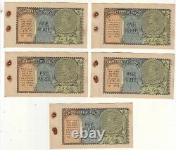 1935 British India Re 1,25 notes booklet, j w kelly + A pcgs graded vignette