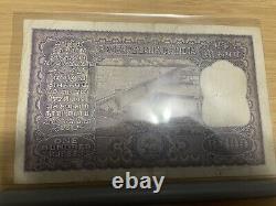1960s large India 100 rupee note (dam/tiger)