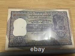 1960s large India 100 rupee note (dam/tiger)