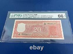 1972 ND India 20 Rupees First Orange Note Rare PMG 66 EPQ