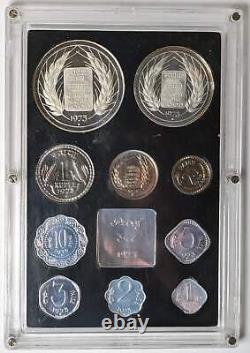 1973 India 10-Piece Silver Proof Set