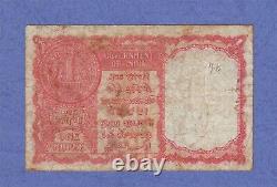 1 Rupee 1957 F-VF Government Of India Persian Gulf Note P-R1 RARE Indian note