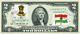 $2 2013 Stamp Cancel Flag From India Lucky Money Value $175