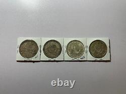 4 India-1 Rupee Silver Coins 1908,1916,1918,1941
