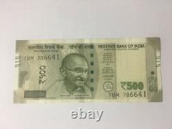 500 Rupees Indian Currency Note in 786 Series