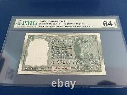 5 Rupees India 1950 P. 32, First issue Very Rare Reserve Bank PMG 64 EPQ