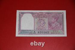 BRITISH INDIA 2 RUPEES P 17b RESERVE BANK BANKNOTE WWII