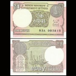 Brick1000 PCS, India 1 Rupee, 2015-2017, P-117, Banknotes, UNC