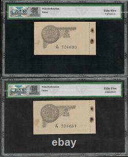 British INDIA 1 RUPEE, KELLY, 1935. WITH PERFORATION SEQUENTIAL 4NOTES. AU55