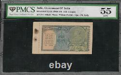 British INDIA 1 RUPEE, KELLY, 1935. WITH SELVAGE / PERFORATION, ALMOST UNC. AU55