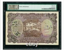 British India 1000 Rupees Calcutta ND 1937 King George VI Portrait PMG VF 25