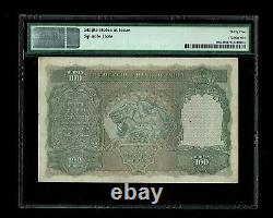 British India 100 Rs (1943), Lahore, C. D. Deshmukh PMG-35 P20m