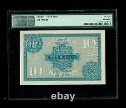 British India 10 Rs, Denning, KGV 1917 PICK#7a PMG-58
