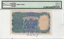 British India 10 Rupees P#16a 1928 Wmk King George V Sign J. B. Taylor Pmg 35