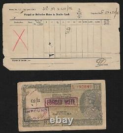 British India, 1938, 10 Rupees Contemporary Forgery With Record Sheet, P 19a