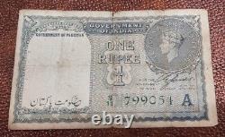 British India 1 Rupee Government of Pakistan Superb Condition Strong Paper