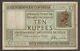 British India Banknote 10 Rupee Pick # 6 1917- XF King George V KGV