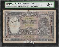British India KG VI 1000 rupees, Bombay. Very scarce