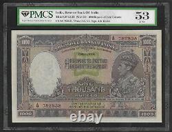British India KG VI 1000 rupees, Calcutta, Almost UNC. High grade rare beauty