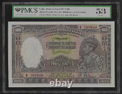 British India KG VI, 1000 rupees, Calcutta, Almost UNC. High grade rare beauty