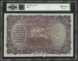 British India KG VI 1000 rupees, Calcutta, Almost UNC. High grade rare beauty