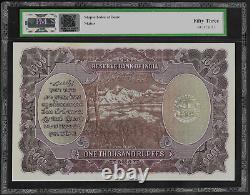 British India KG VI, 1000 rupees, Calcutta, Almost UNC. High grade rare beauty