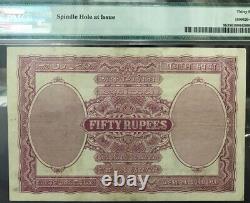 British India King George V 50 Rs Rupees BOMBAY 1928 PICK 9 B PMG 35