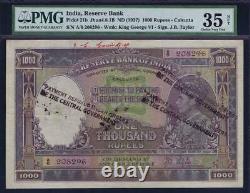 British India Rs 1000, sign J B Taylor. Pmg 35 payment refused stamped