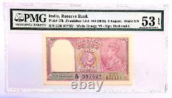 British India Rs 2/- Note KG VI Prefix C Sign CD Deshmukh Pmg 53 Epq