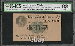 British india 2/8 rupees 2 annas 8 calcutta, UNC. High grade rare beauty