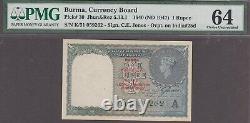 Burma, Currency Board 1 Rupee Banknote P-30 1940(ND 1947) PMG 64