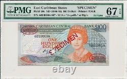 Central Bank East Caribbean States $100 ND(1986-88) Specimen PMG 67EPQ