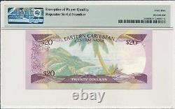 Central Bank East Caribbean States $20 ND(1988-93) S/No 587587 PMG 45EPQ