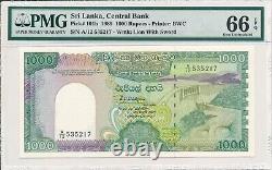 Central Bank Sri Lanka 1000 Rupees 1989 PMG 66EPQ