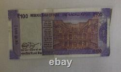 Collection 100 consecutive uncirculated Rs. 100 Indian Rupee Notes Issued 2018