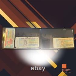 Collection of 50 Authentic Vintage Paper Money Bills from Various Countries R