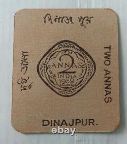 Emergency cash coupon/ Banknote of DINAZPUR STATE, india issued in world war II