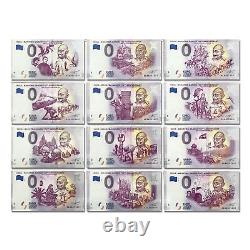 Euro Souvenir India AEAA 2019 150th Anniversary Matching No. Set of 12 Banknote