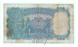 Extreme Rare 10 Rs Banknote Portrait Of king George VI JB Taylor Signed G5-61