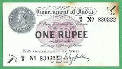 GOVERNMENT of INDIA, 1 Rupee, 1917, P-1 UNC
