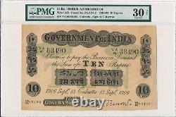 Government of India India 10 Rupees 1906 Calcutta PMG 30NET