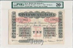 Government of India India 10 Rupees 1911 Calcutta PMG 20NET