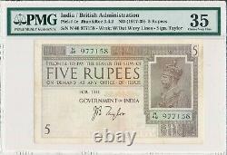 Government of India India 5 Rupees ND(1917-30) PMG 35
