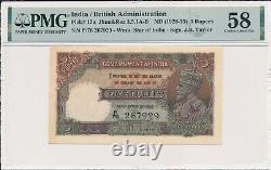 Government of India India 5 Rupees ND(1928-35) PMG 58