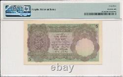Government of India India 5 Rupees ND(1928-35) S/No 95x559 PMG 45