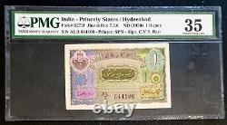 Hyderabad India Rs 1 Note Type 3 Cvs Rao 1950, Issued After Independence Pmg 35