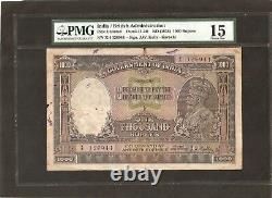 INDIA 1000 RUPEES P-12 1928 PMG15 KARACHI Only Known to Exist RARE KING GEORGE V
